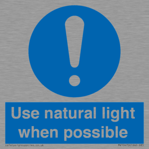 Use natural light when possible